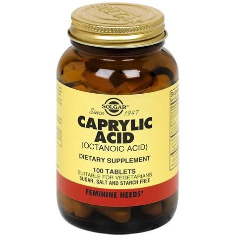 Solgar Caprylic Acid 350 Mg Tablets Shop Vitamins And Supplements At H E B