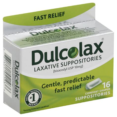 Dulcolax Laxative Suppositories 16 Suppositories
