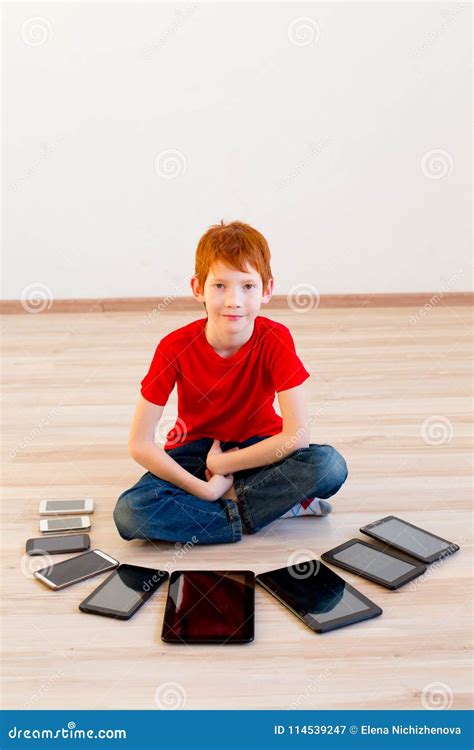 Kids Using Different Gadgets Stock Image Image Of Device Application