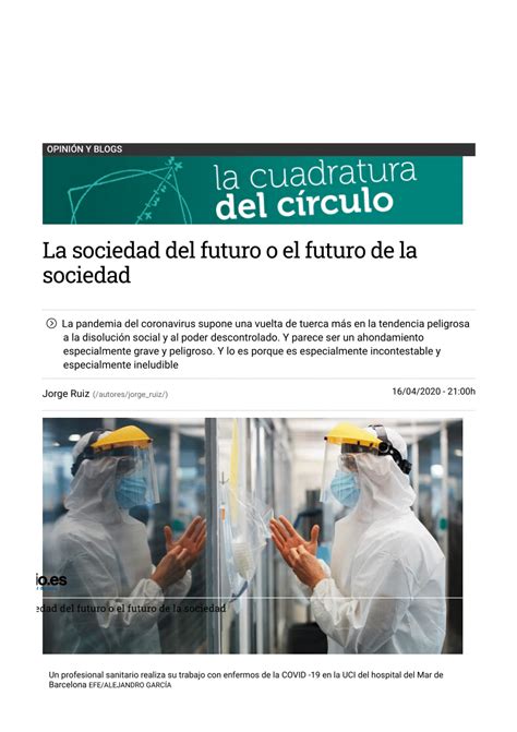 Pdf La Sociedad Del Futuro O El Futuro De La Sociedad Eldiarioes