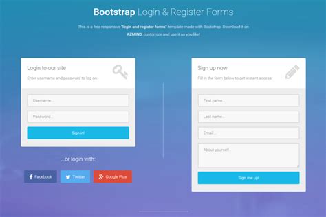 Bootstrap Login And Register Forms In One Page 3 Free Templates Azmind