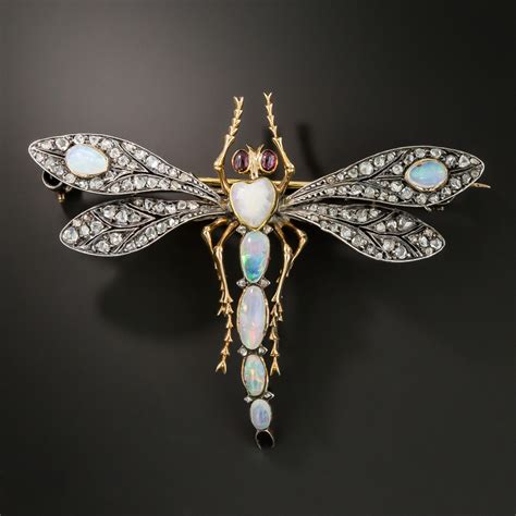French Art Nouveau Dragonfly Brooch