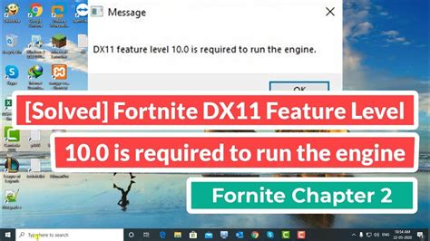Solved Fortnite Dx11 Feature Level 100 Is Required To Run The Engine