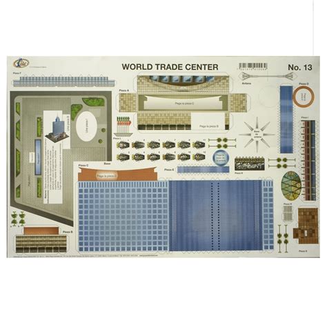 WTC WORD TRADE CENTER CDMX Maqueta Para Recortar Y Armar Fuji Hands