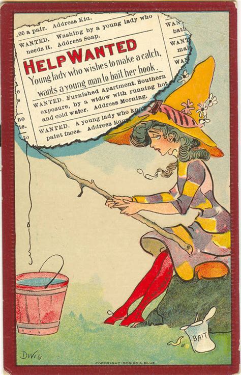 Help Wanted Series No 500 Copyright 1909 By A Blue Curt Teich