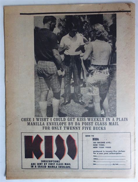 Kiss Vol 1 No 26 1969 Underground Newspaper 1960s Beloved Etsy
