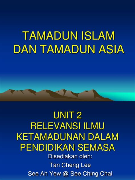 Glossary entry (derived from question below). Tamadun Islam Dan Tamadun Asia