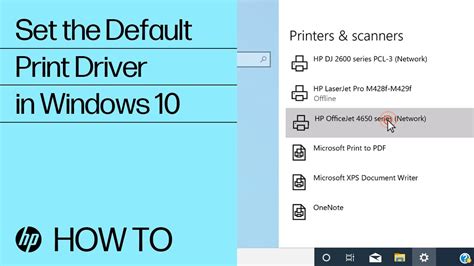 Set The Default Print Driver In Windows 10 Hp Printers Hp Youtube