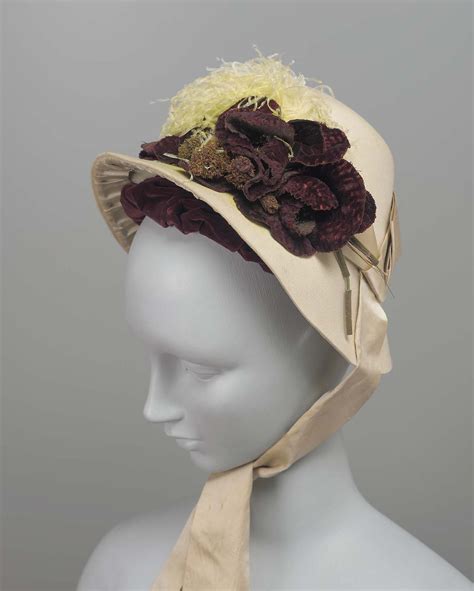 Bonnet 1880s Made Of Felt Silk And Feathers Victorian Hats