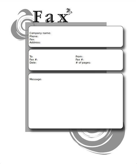 9 Blank Fax Cover Sheet Templates Free Sample Example
