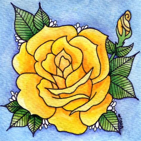 Yellow Rose Of Texas Lovecora Yellow Rose Tattoos Roses Drawing