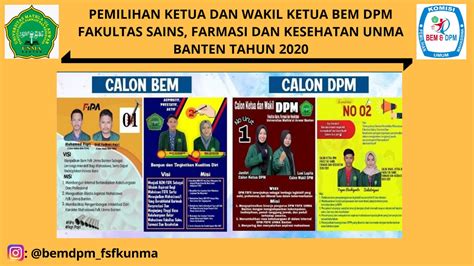 Fsfk Unma Banten Pemilihan Ketua Dan Wakil Ketua Bem Dpm Fakultas