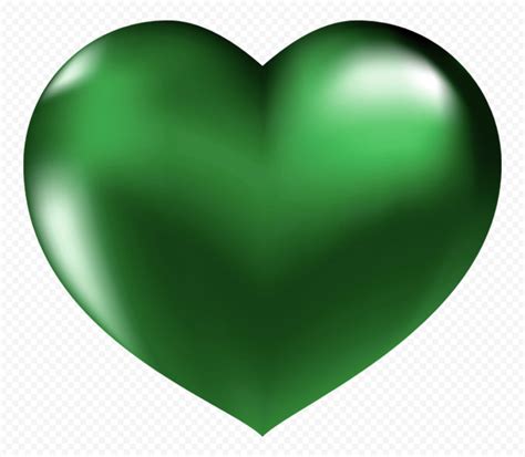 Hd Dark Green Love Heart No Background Png Citypng