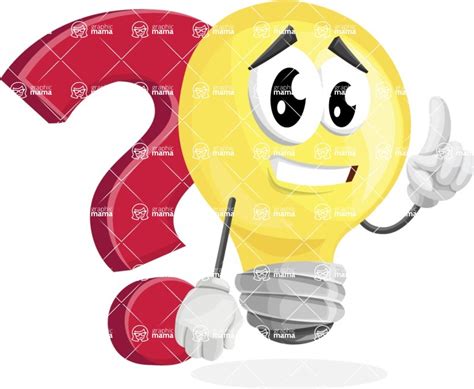 light bulb cartoon vector character 112 illustrations with question mark graphicmama
