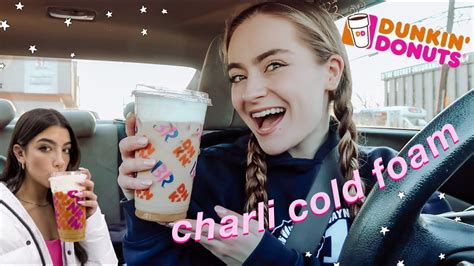 Trying Charli Damelios New ‘its The Remix The Charli Cold Foam Dunkin Donuts Drink 2021 Youtube