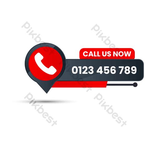 Transparent Button Call Us And Sign With Phone Number Png Images Eps