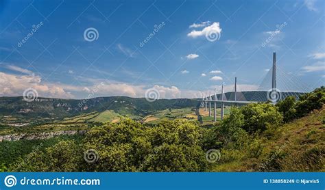The Millau Suspension Bridge Taken In Millau Aveyron France Editorial