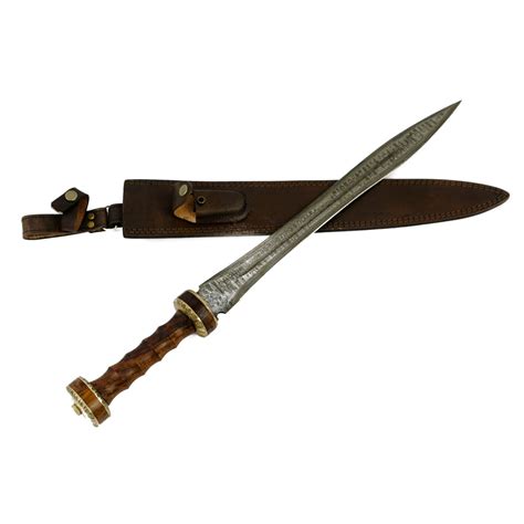 Gladius Sword High Carbon Damascus Steel Sword 24 Gladiator Roman