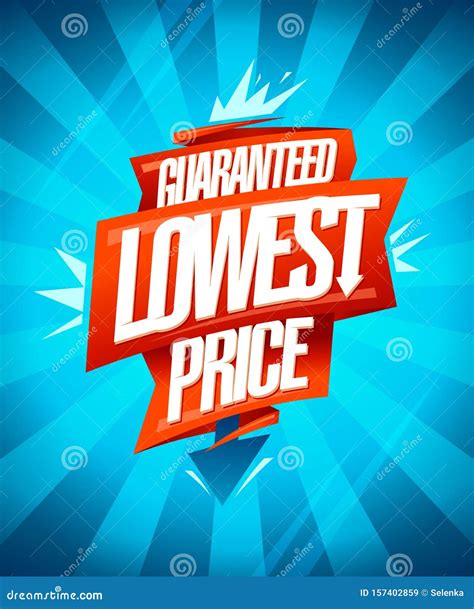 Lowest Price Guaranteed Advertising Sale Vector Banner Design Concept