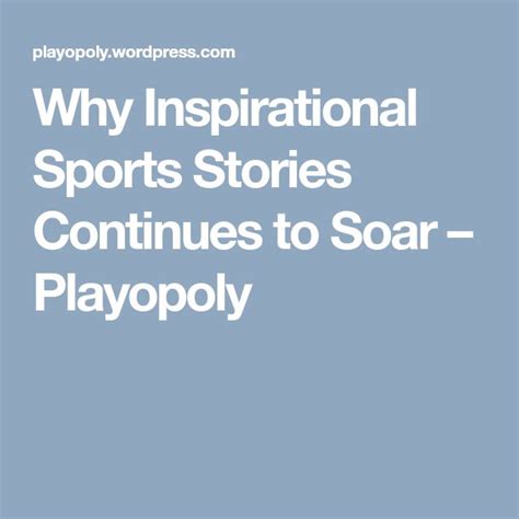 Why inspirational sports stories are becoming popular (with photos)