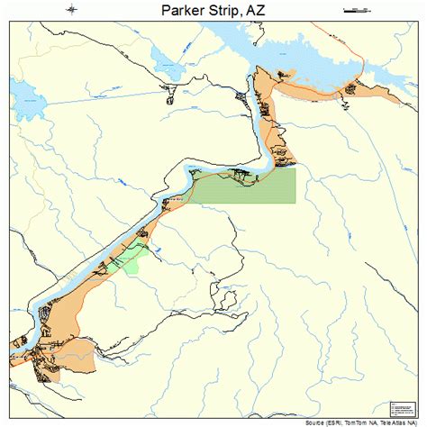 Parker Strip Arizona Street Map 0453210