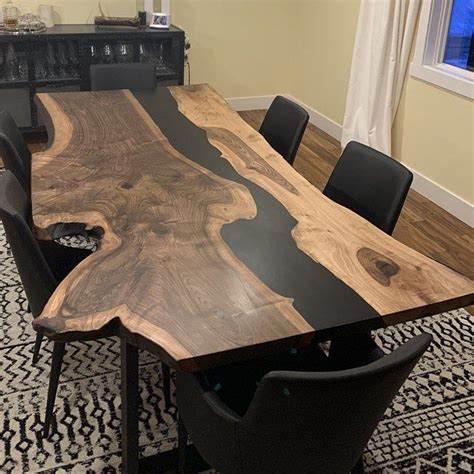 Check spelling or type a new query. Live edge black epoxy resin walnut table CUSTOM ORDER for ...