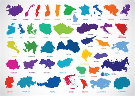 Europe Countries Vector Art And Graphics