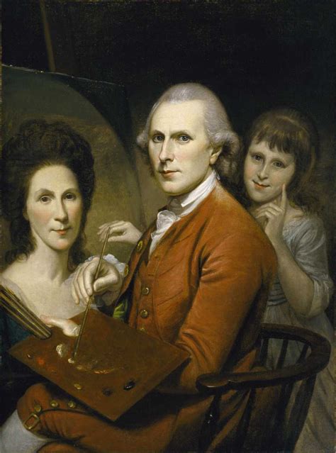 Self Portrait With Angelica And Portrait Of Rachel 1782—85 Portraits