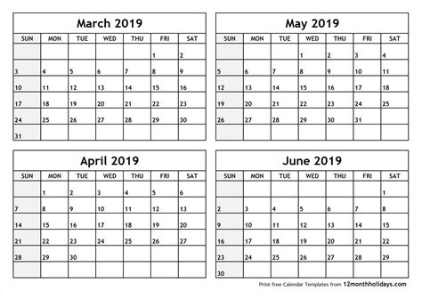 Four Month Calendar Template Word Best Calendar Example