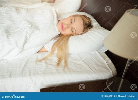 Beautiful Young Girl Wakes Up In The Morning Stock Image Image Of