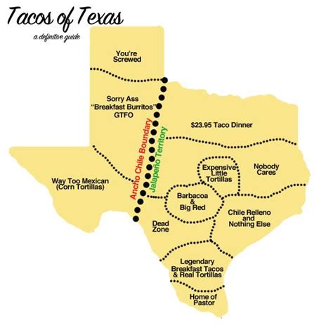 This Map Shows The Divided Taco Geography Of Texas