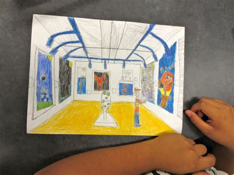 Zilker Elementary Art Class 5th Grade Perspective Drawings