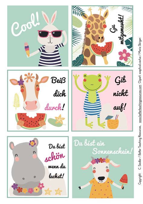Kostenlos ausdrucken in din a4 und a3. Gratis Lobkärtchen und Sticker für die Grundschule - jetzt ...