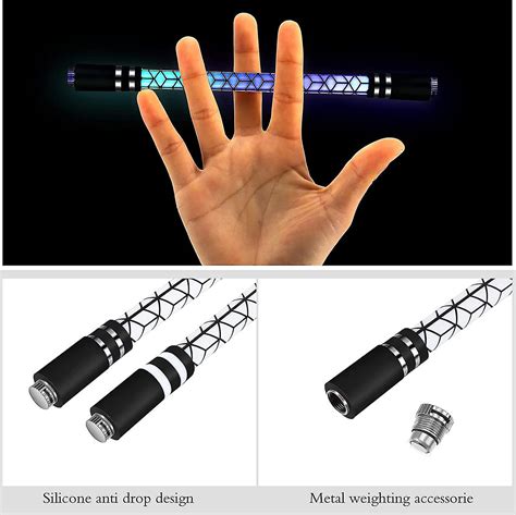 2 Pièces Spinning Rotating Pen Led Rolling Finger Rotating Pen Anti