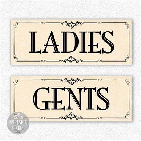 A free printable bathroom signs of work schedule is definitely located on the web, generating everybody can personalize their very own schedule. Restroom Signs Printable Ladies/Gents DIY by ...