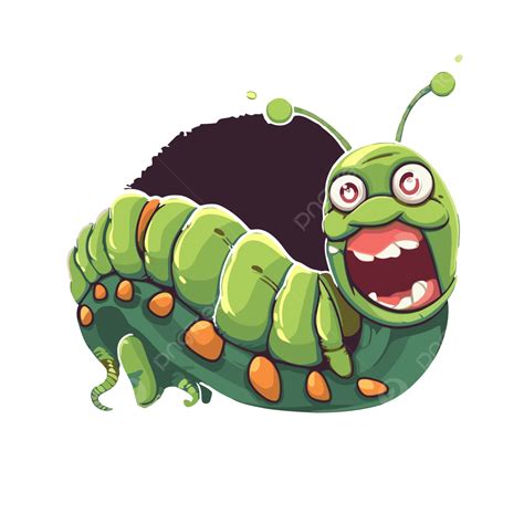 Ilustración De Oruga De Dibujos Animados Vector Png Oruga Pegatina