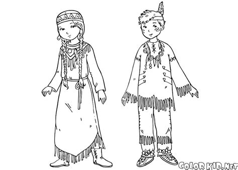 What are the hats and types of shoes. Coloring page - Children in traditional clothing