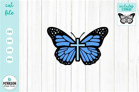 Butterfly Cross Svg Cut File 1837321