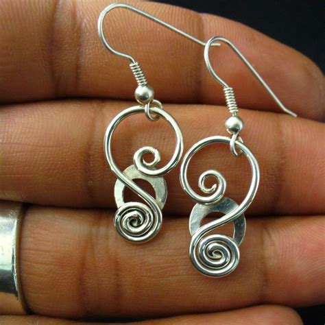 Handmadesterlingsilvertwistedwireearringsbyforkwhisperer3900