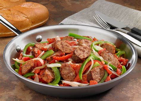 Sausage peppers and onions just make me miss home. Johnsonville Italian Sausage, Peppers & Onions Skillet - Johnsonville.com