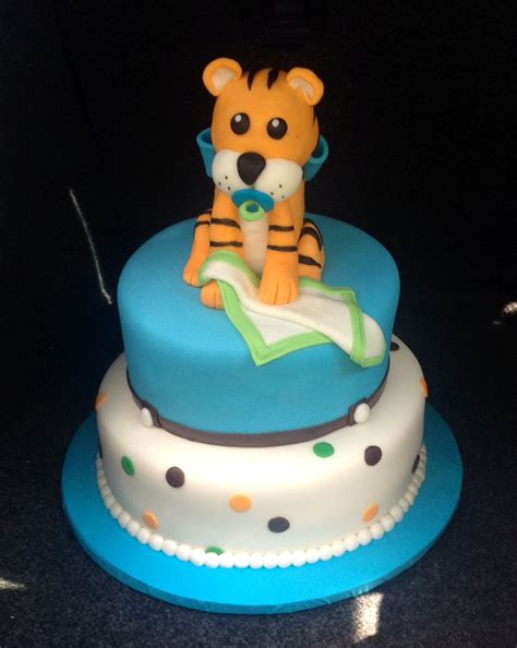 Lil Tiger Baby Shower Cake Almond Cake And Bc Follow Us On Fb