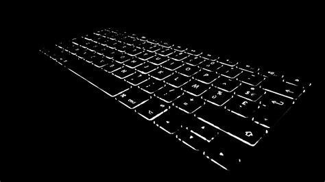 Black White Keyboard Backlight 4k Hd Black Background Wallpapers Hd