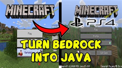 How To Turn Bedrock Into Java Mods Minecraft Bedrock Ps Pc Xbox And Mcpe Youtube