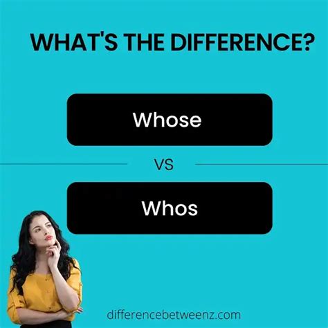 Difference Between Whose And Whos Difference Betweenz