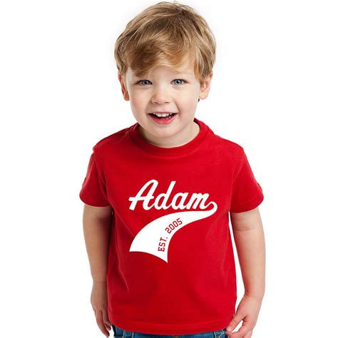 Child's Personalised Athletic Sports Cotton T Shirt By Flaming Imp | notonthehighstreet.com