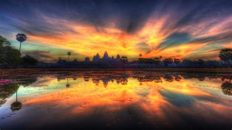 Water Clouds Landscapes Fire Lakes Bangkok Reflections