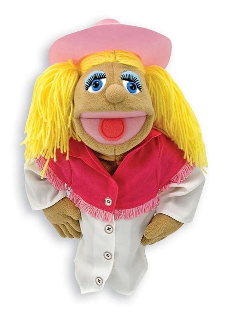 Melissa And Doug Cowgirl Puppet With Detachable Wooden Rod For Animated
