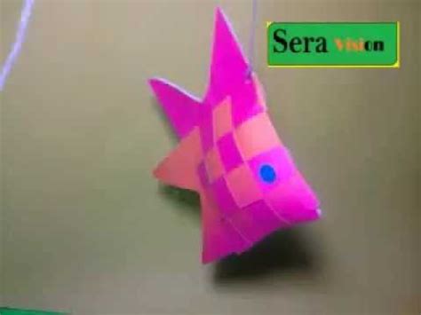 Banyak sekali jenis kerajinan yang ada sekarang ini, bahkan dari kerajinan tersebut kita bisa mendapatkan sebuah nilai ekonomi yang. hiasan gantung, ikan dari kertas anyam - YouTube
