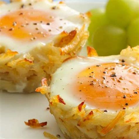 This mouth water feat was by no means easy; Hash Brown Egg Nests-Betty Crocker
