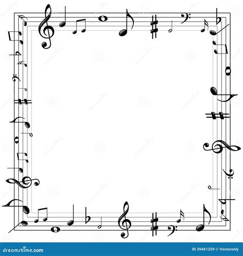 Music Notes Border Stock Vector Illustration Of Element 39461259